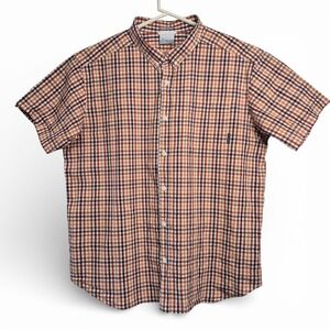 Columbia Mens Sz XL‎ Regular Fit Plaid Short Sleeve Button Up Shirt Camping Hike